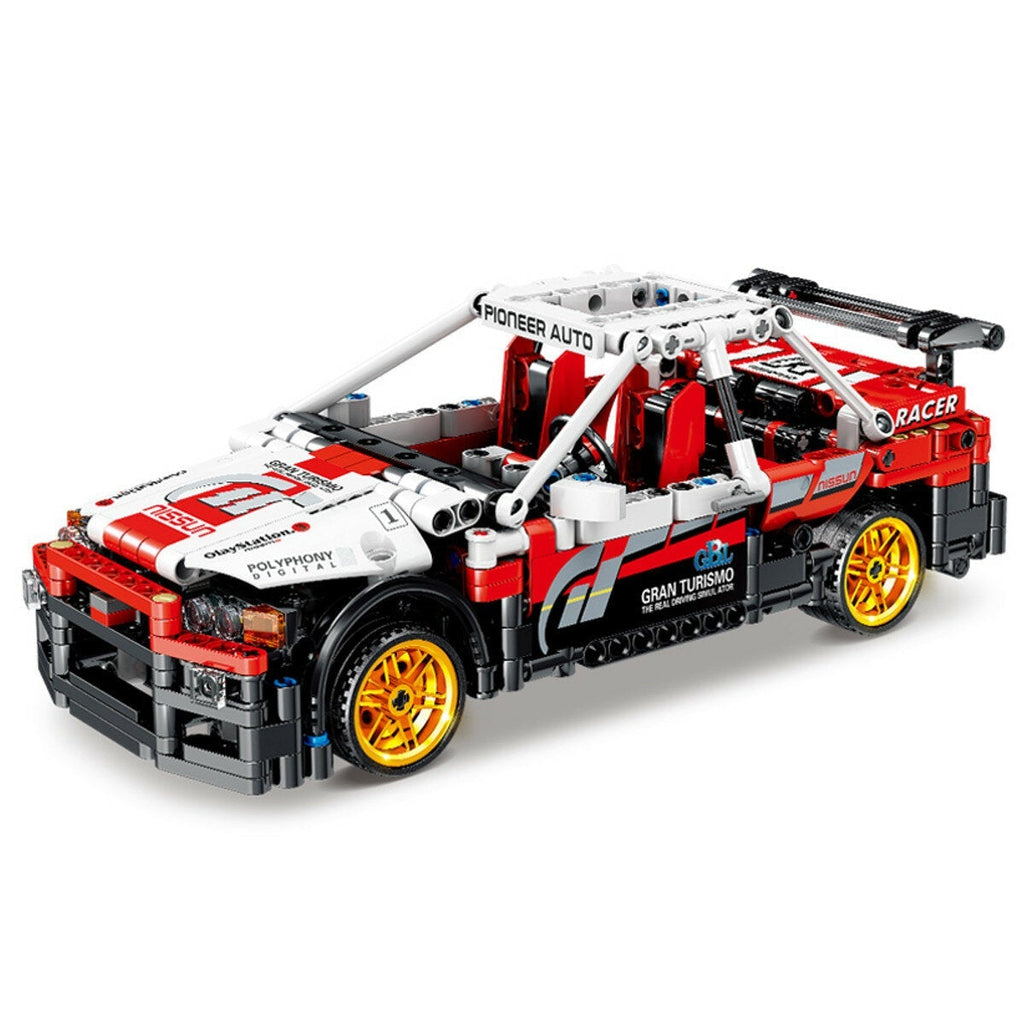 591 Pcs 1:17 Ares Mechanical Engineering Car Small Particle DIY Assembled Building Blocks Pull Back Racing Car Model Toy for Birthday Gift