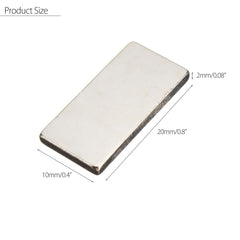 50pcs N50 20x10x2mm Block Neodymium Magnet Oblong Super Strong Rare Earth Magnets