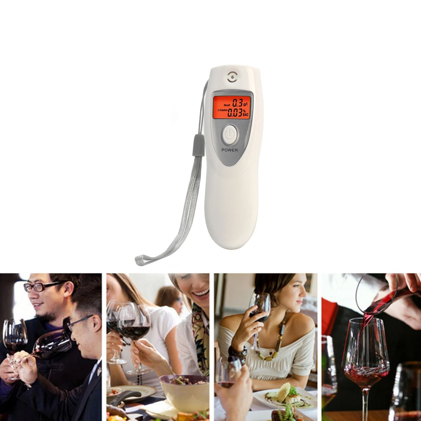 Portable Breathalyzer Digital Breath Alcohol Tester
