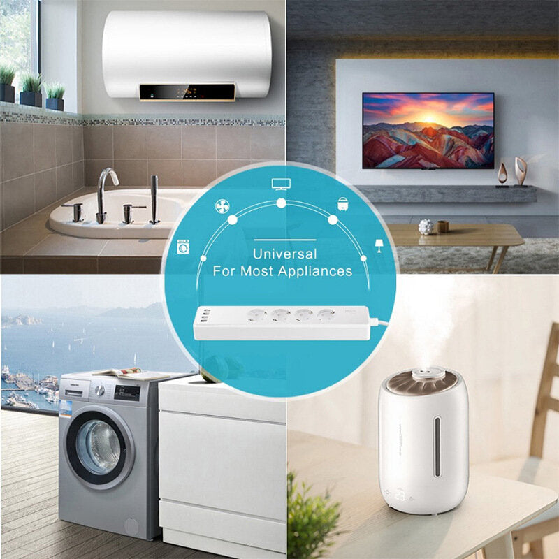 Smart Wireless WiFi EU Power Socket European Standard Voice Control Work with Amazon Alexa