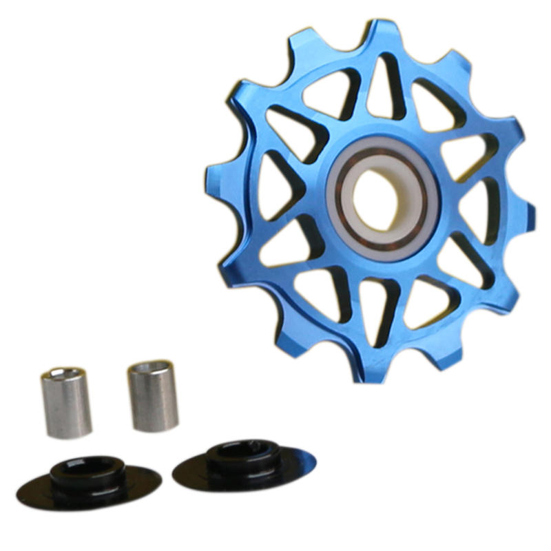 Bicycle Bike Rear Derailleur Ceramic Guide Pulley 12T Positive and Negative Tooth Guide Wheel Cycling Bike Ceramics Bearing Guide Pulley