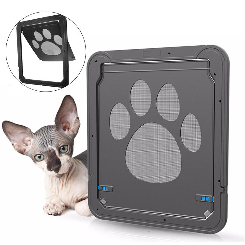 Dog Cat Pet Door Screen Window ABS Magnetic Auto Lock Flaps