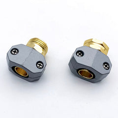 2Pcs Garden Hose Repair Fittings Aluminum Male and Female Hose End Water Hose Repair Connector
