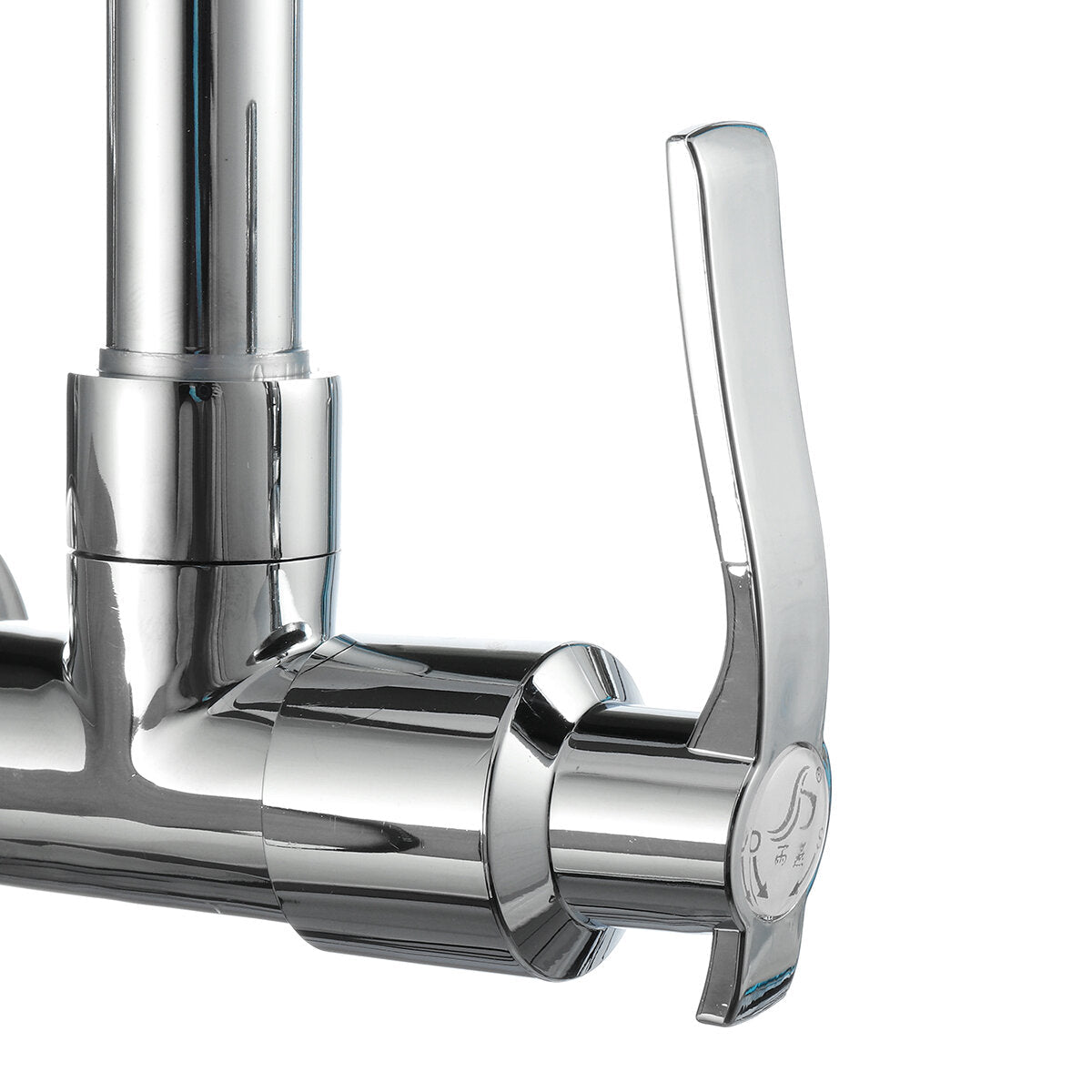 360 Degree Rotation Single Cold Faucet Long Neck Brass Kitchen Sink