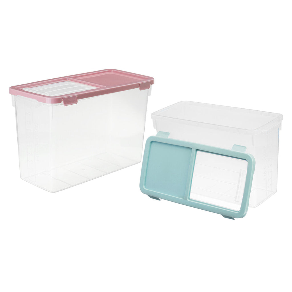 Rice Barrel 10kg Red / Green Food Grains Rice Barrel Box Sealed Container Storage Box With Measuring Cup