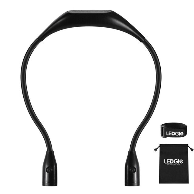 LED Book Light USB Rechargeable Halter Three-speed Adjustment Reading Lamp Portable Button Models Reading Night Lights