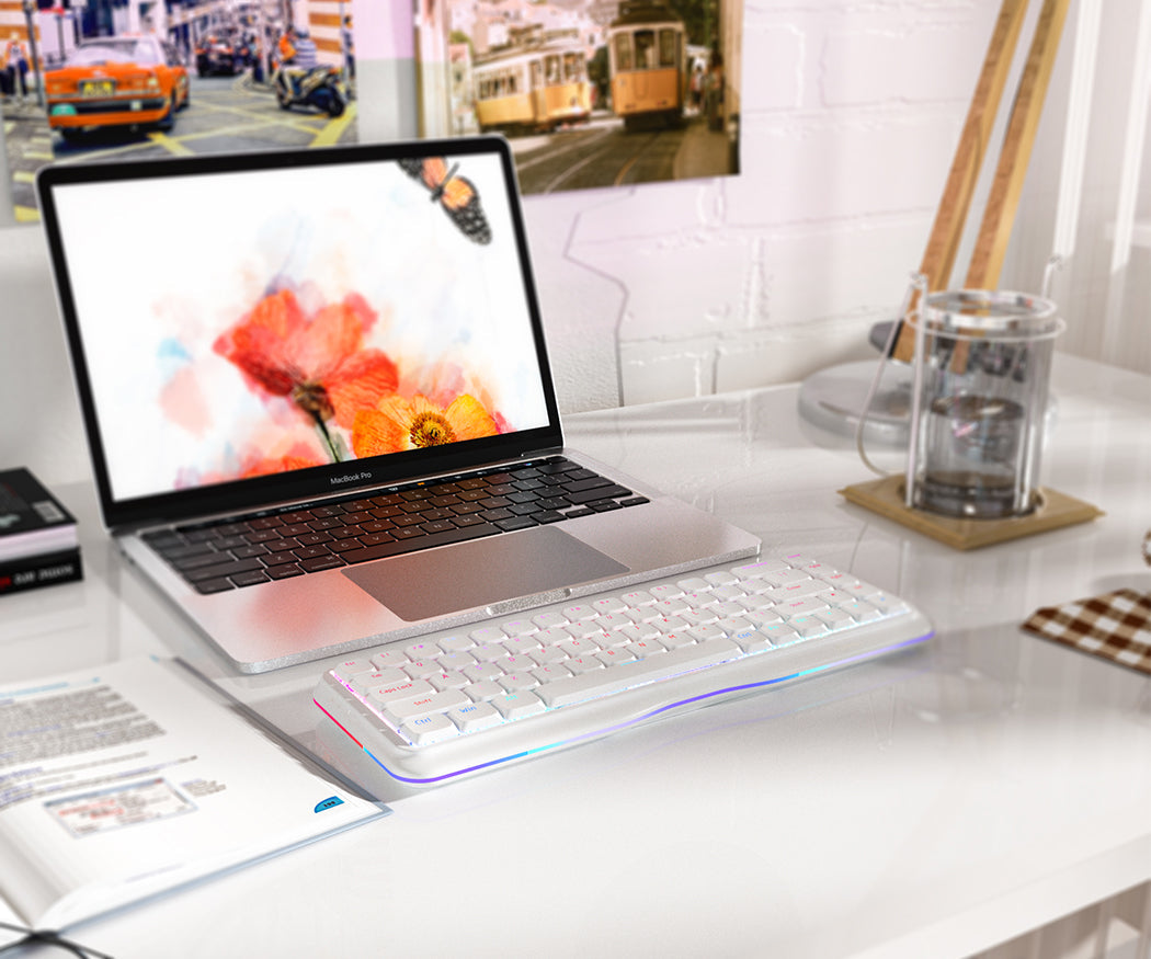 Mechanical Keyboard Gateron Pro Switch 68 Keys Triple Mode Wireless Bluetooth5.0 + 2.4Ghz + Type-C Wired Hot-swappable Low-Ball Cap for Win