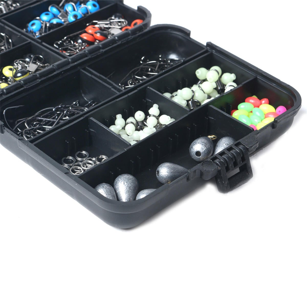 251Pcs Fishing Accessories Set Kits Including Beads Rolling Hook Swivel Connector