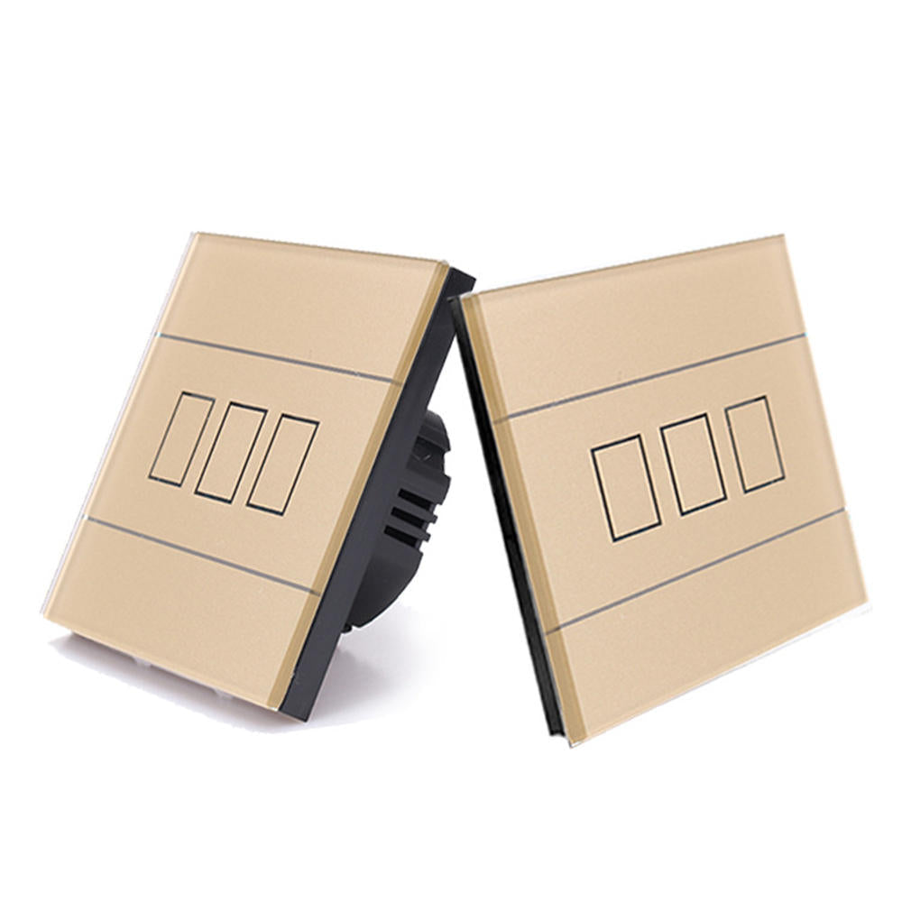 Single Frewire 3 Way RF433 Intelligent Remote Control Smart Switch With Wireless Random Stickers For Smart Home