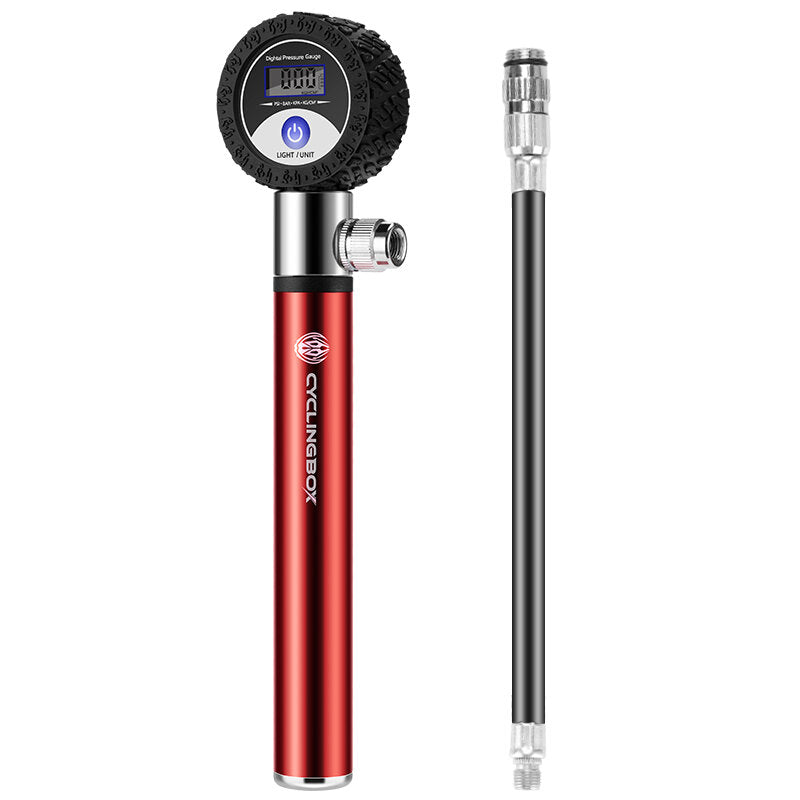 120PSI Bike Pump Mini Portable Bicycle AV FV General Foot Pump with Pressure Gauge Accessories for Ball Car Motorcycles