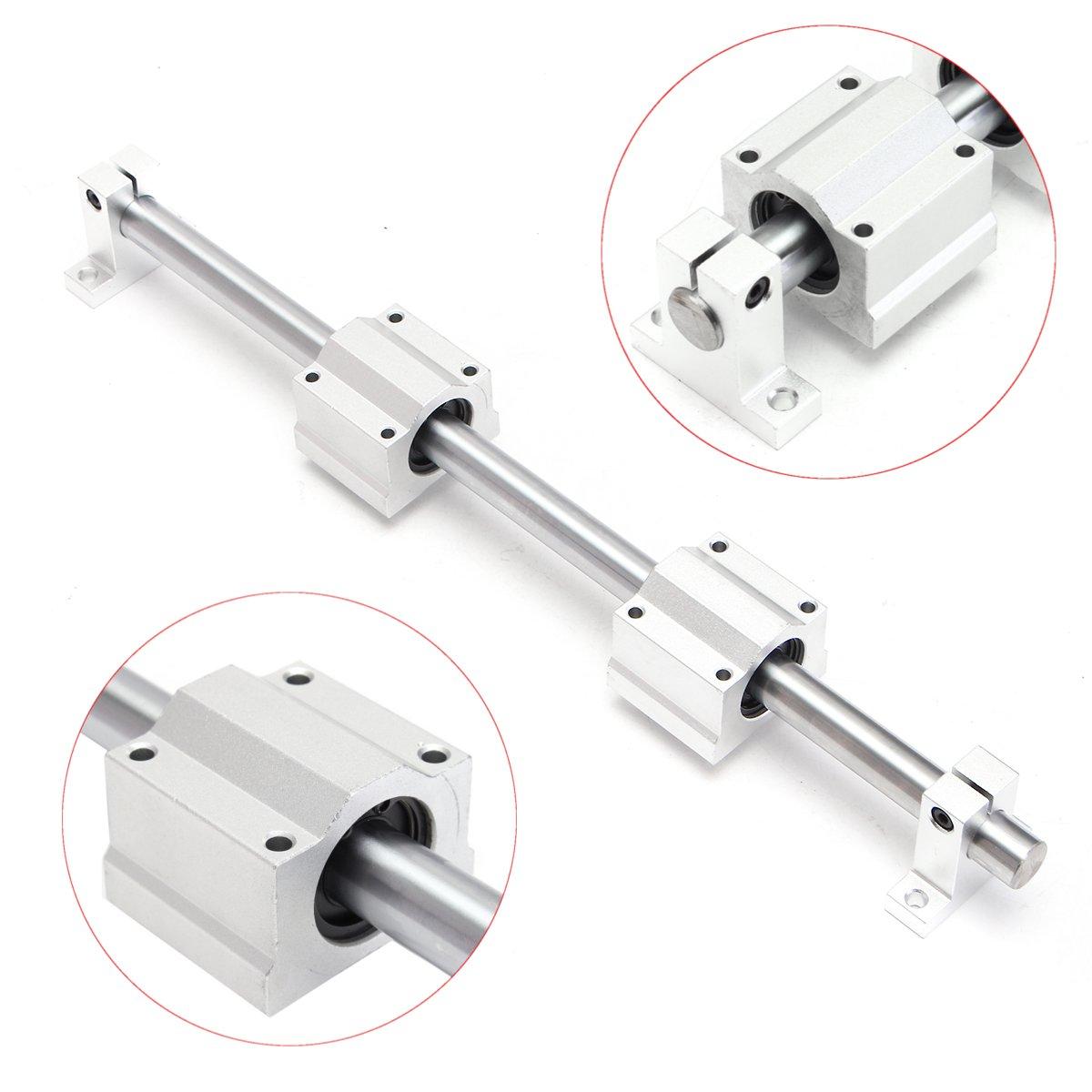 16mm x 400mm Linear Rail Shaft With SC16UU Bearing Block Guide Support For CNC Parts