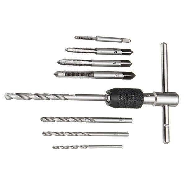 T Handle Screw Tap Wrench with M3-M6 Taps and Drills