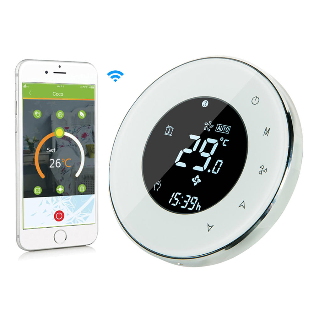 LCD Touch Screen Electric Underfloor Heating Thermostat Backlight WIFI 16A Works With Alexa Google Home