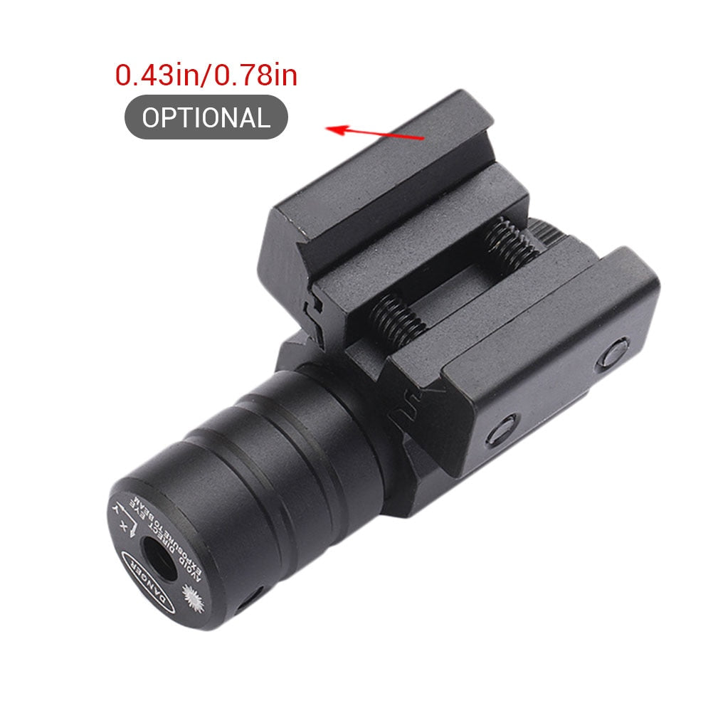 Powerful Mini Red Dot Laser Sight Scope Weaver Picatinny Mount Set for Gun Rifle Pistol Shot Hunting