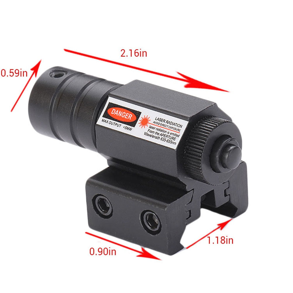 Powerful Mini Red Dot Laser Sight Scope Weaver Picatinny Mount Set for Gun Rifle Pistol Shot Hunting