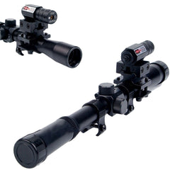 Powerful Mini Red Dot Laser Sight Scope Weaver Picatinny Mount Set for Gun Rifle Pistol Shot Hunting