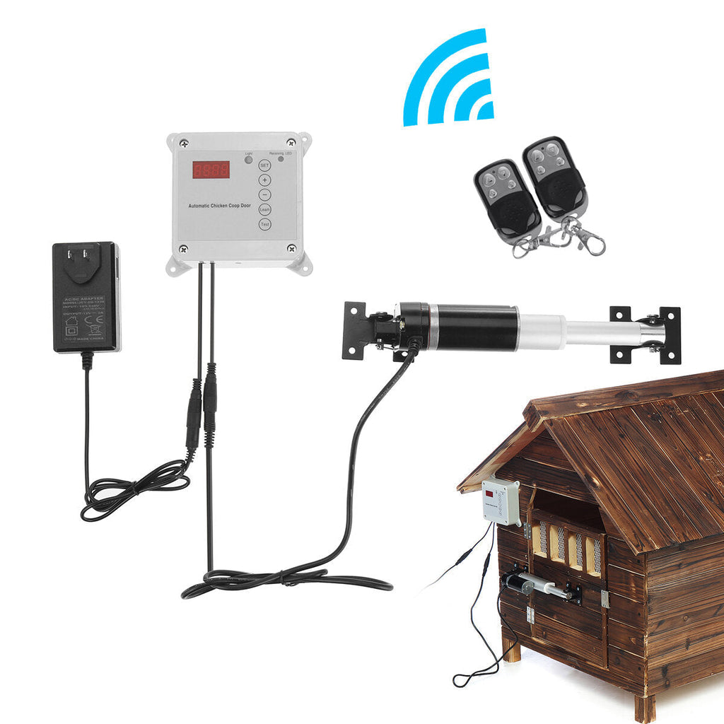 Automatic Chicken Coop Door Opener Light Sensor for Heavy Duty Dual Swing Gates