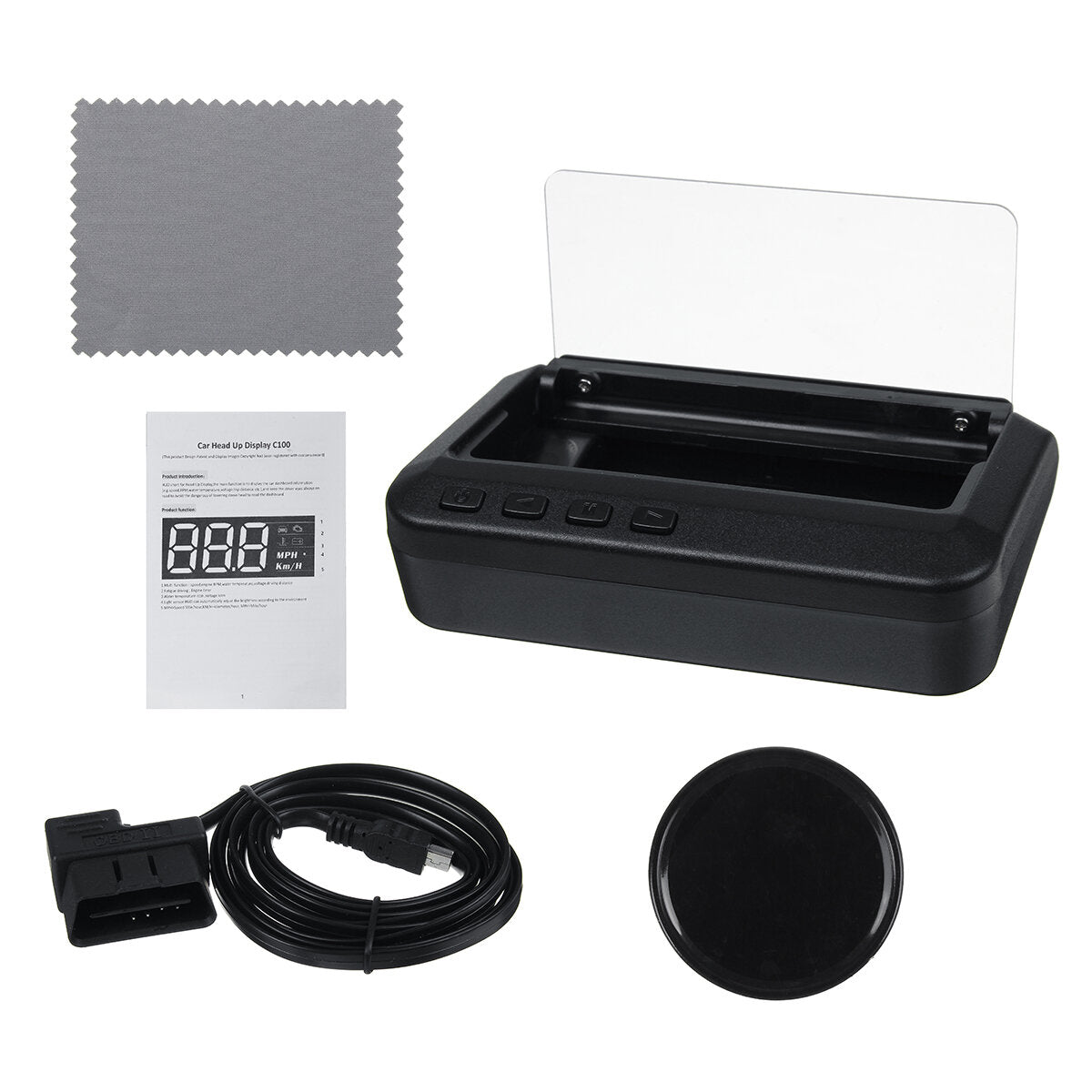 Car Display General OBD HD Speedometer Projector HUD Head Up Warning Dashboard