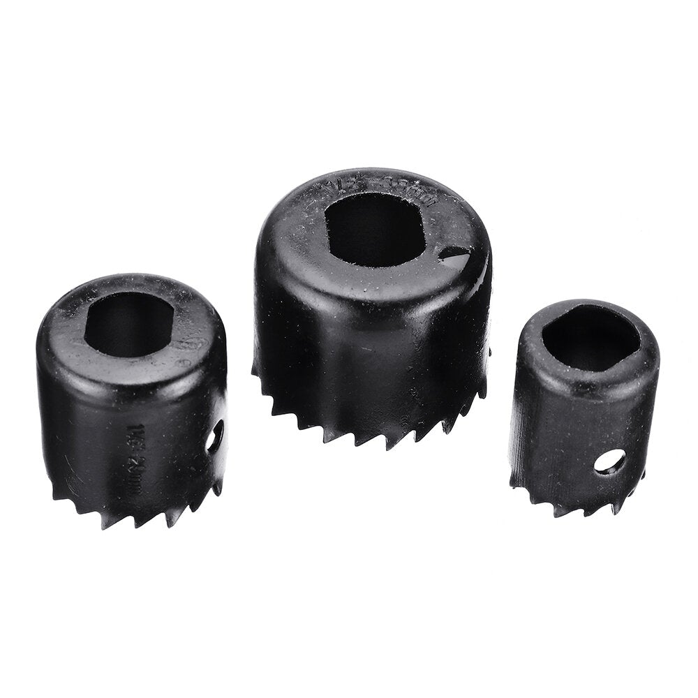 19Pcs Hole Saw Cutter Kit with 13Pcs Blades 19-152mm Woodworking Holesaw Cutting Drill Bit Set for Soft Wood, Plywood, Drywall, PVC