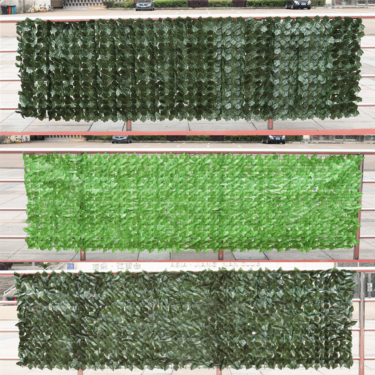 100x300CM Artificial Privacy Fence Screening Roll Garden Ivy Leaf Hedge Fence For Outdoor Indoor Patio Decoration Yard
