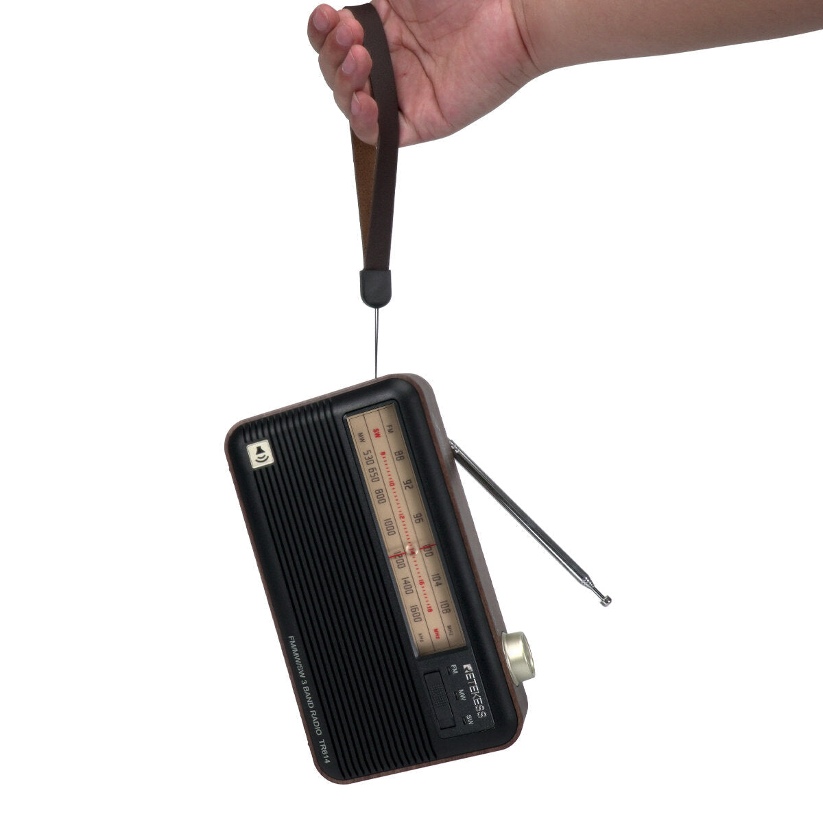 FM MW SW 3 Band Wood Radio Grain Retro Older