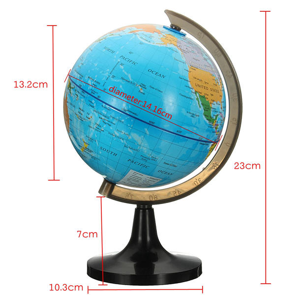 14 cm Globe World Earth Tellurion Atlas Map Swivel Stand Geography School Educational Tool