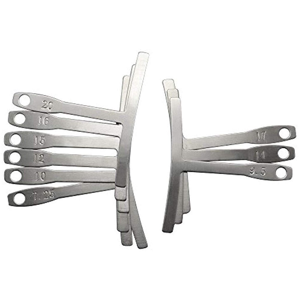 9Pcs Guitar T-shaped Ruler Under String Radius Gauge Builder Luthier Tools Bass Ukulele Fingerboard Wire Setup