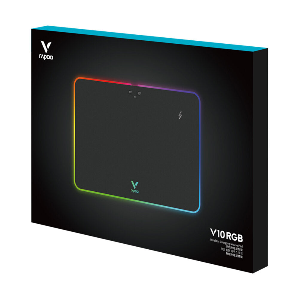 Wireless Charging Mouse Pad Anti-Slip Silicone Base USB Wired RGB Backlit Gaming Mouse Pad for PC Laptop