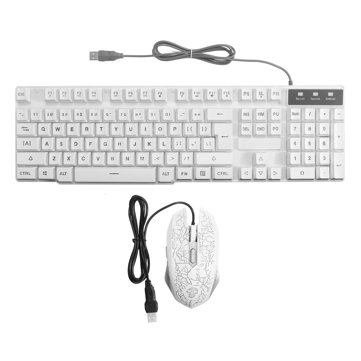 Rainbow Backlight USB Wired Gaming Keyboard 2400DPI LED Mouse Combo with Mouse Pad