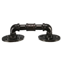 Industrial Vintage Steampunk Iron Pipe Drawer Door Handle Pull&Push Rustic Cabinet Handle