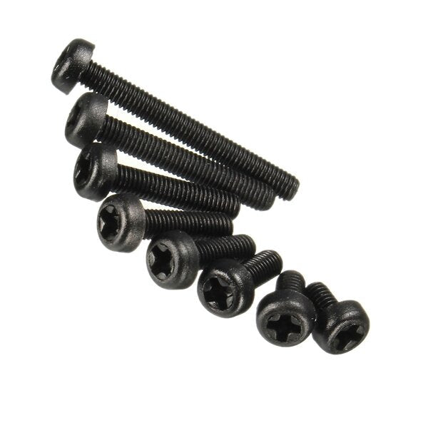 M3NP1 50Pcs M3 Nylon Screw Bolt Black Round Phillips Screw Nut Nylon PCB Standoff Assortment 5-25mm