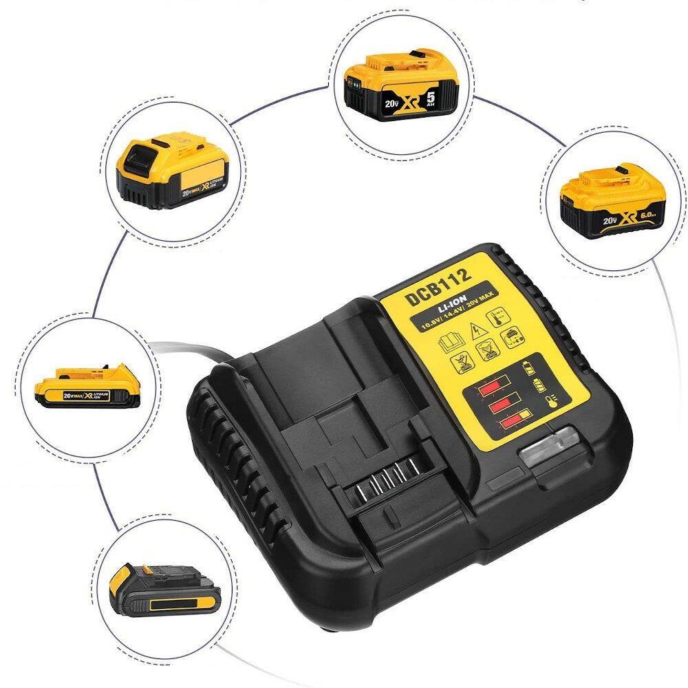 Li-ion Battery Charger 2A Charging Current For DEW 12V-18V DCB112 Power Tool