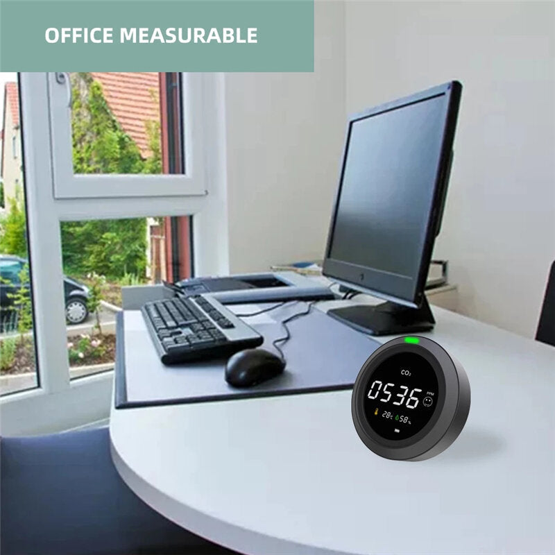 Air Quality Pollution Detector Monitor Temperature & Humidity Display Sensor
