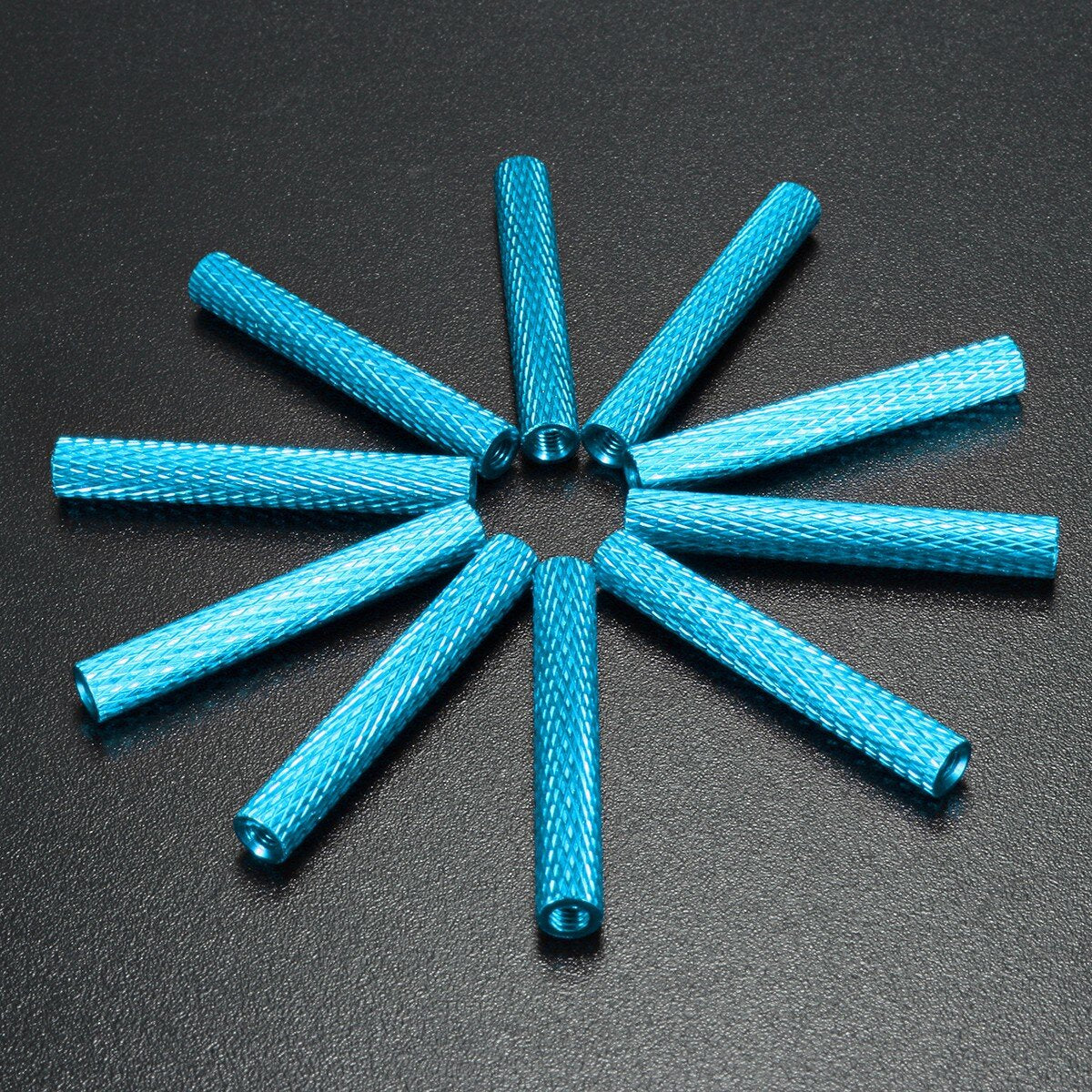 M3AS9 10Pcs M3 40mm Knurled Standoff Bolt Aluminum Alloy 6061 Anodized Spacer Multicolor
