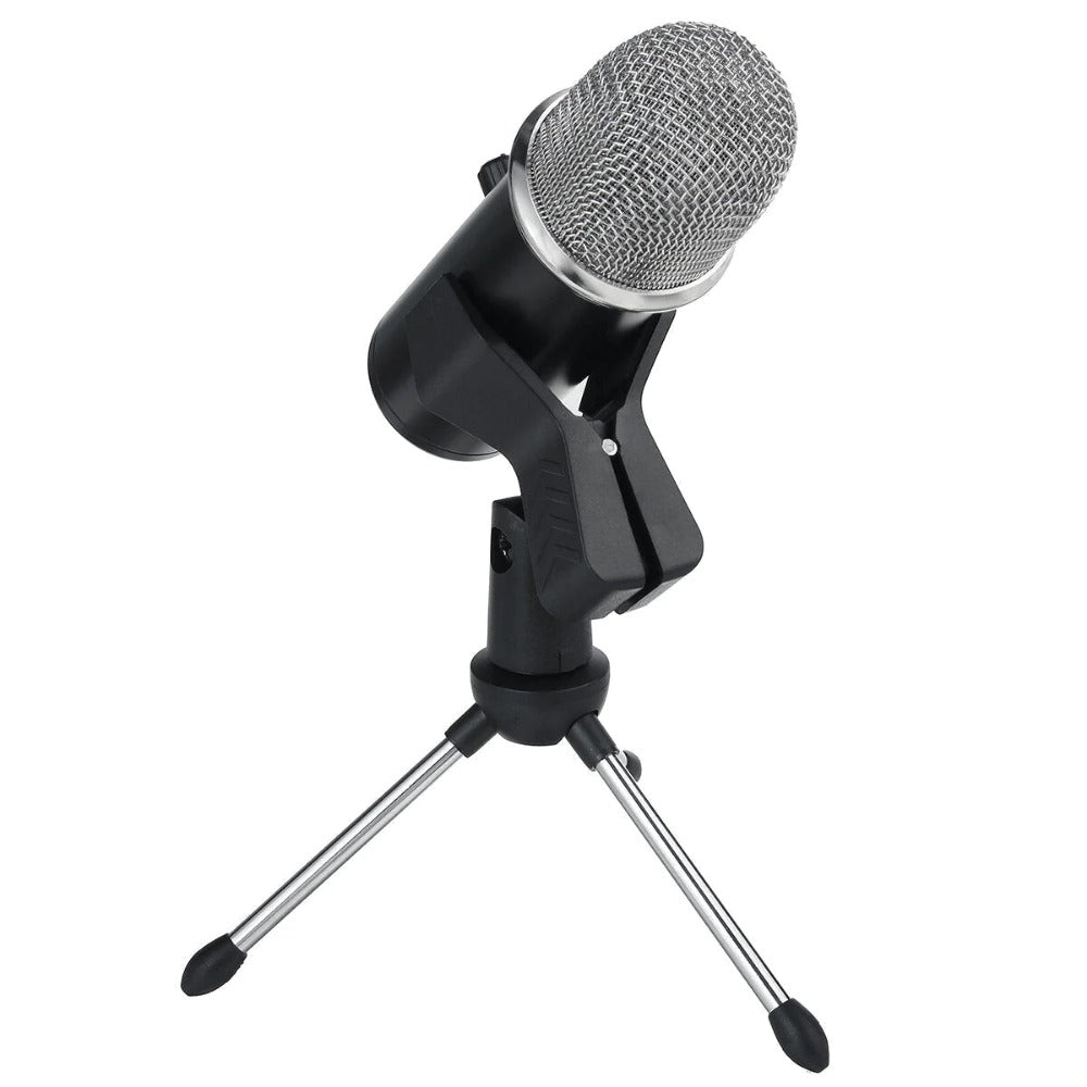 USB Condenser Professional Microphone with Stand for Computer Recording PC Live