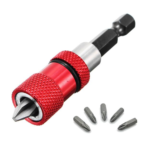 Adjustable Screw Depth Magnetic Screwdriver Bit Holder with 5pcs PH2 Scewdriver Bits