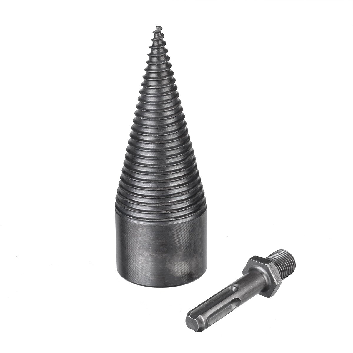 32/42mm Steel Firewood Drill Bit Wood Splitting Splitter Screw Cone Punch Tool