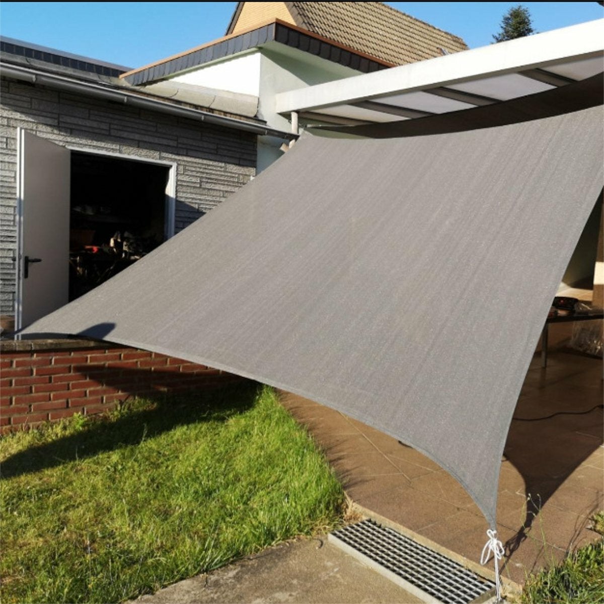 Sun Shade Sail Garden Patio Sunscreen Awning Canopy Screen 98% UV Block Greenbay
