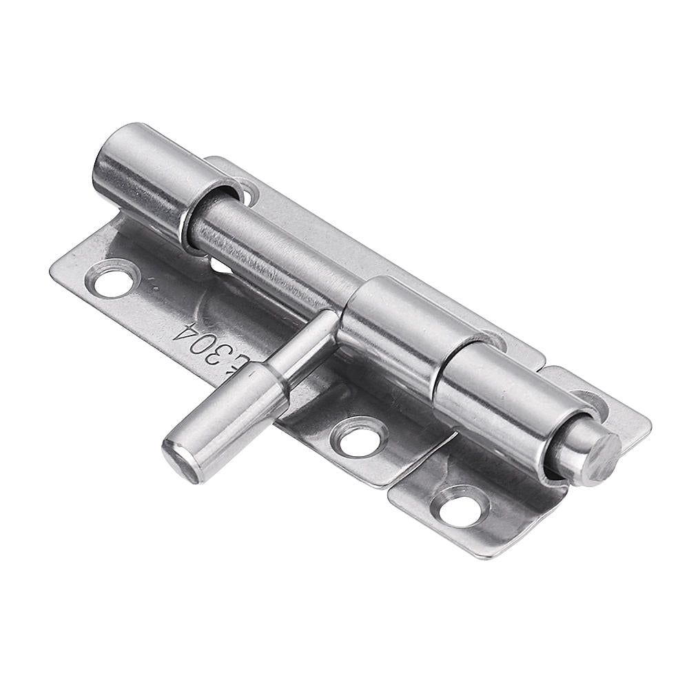 Stainless Steel Door Latch Sliding Lock Barrel Bolt Hasp Staple Gate Safety Lock with Padlock Hole