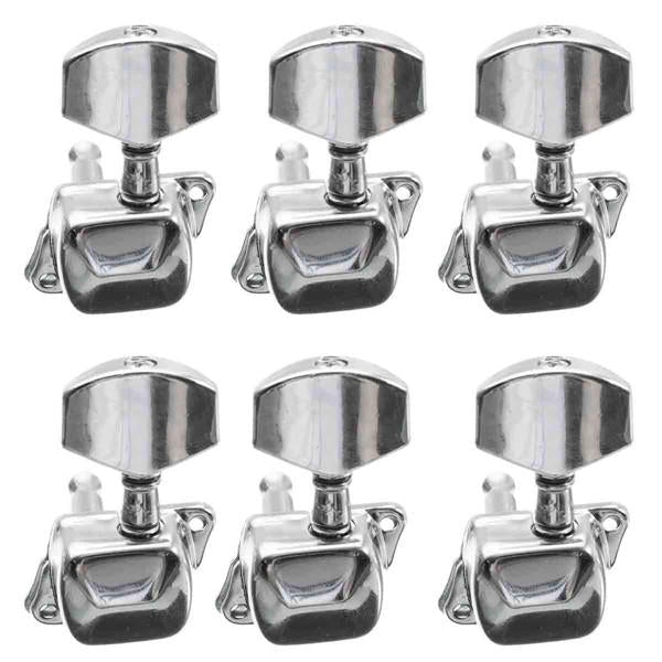 Acoustic Guitar String Semiclosed Tuning Pegs Tuners Machine Heads 6L Chrome