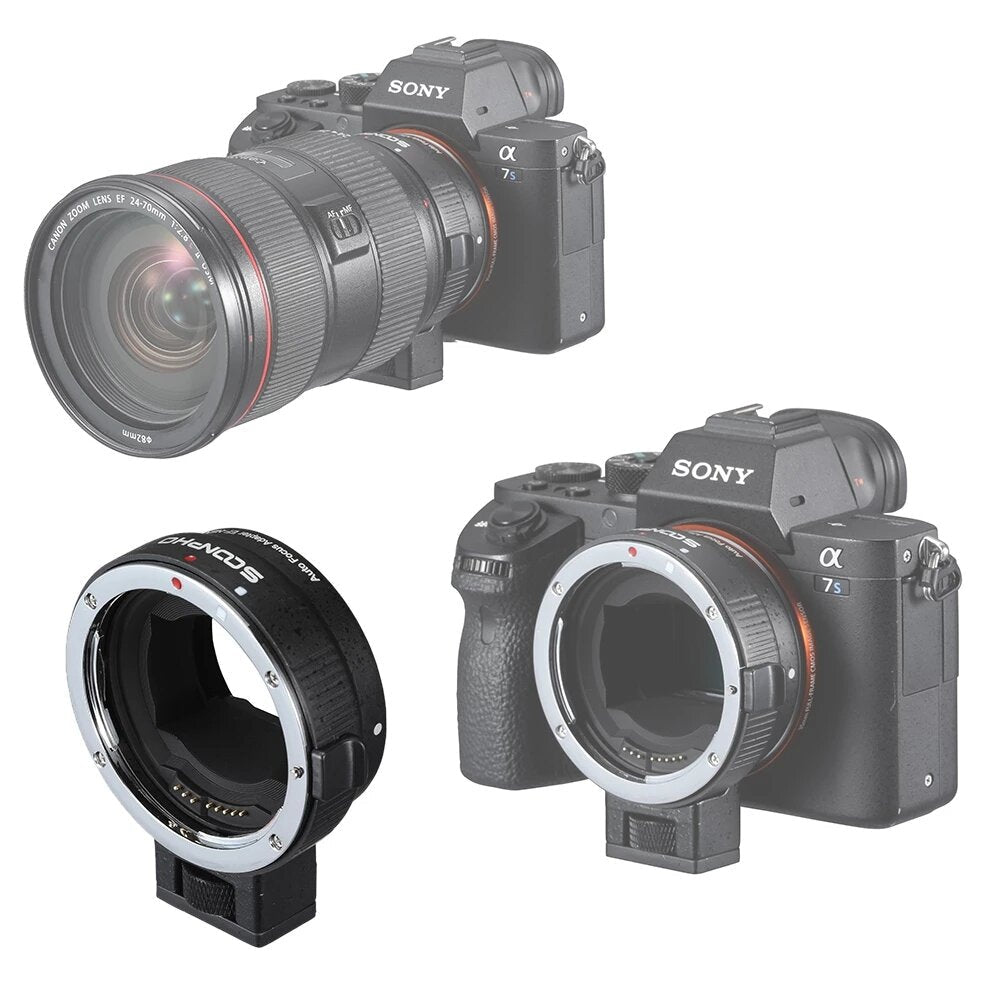 Auto Focus EF-NEX Lens Mount Adapter for Sony for Canon EF EF-S Lens to E-mount NEX A9 A7 A7R A7s NEX-7 NEX-6 5 Camera Full Frame