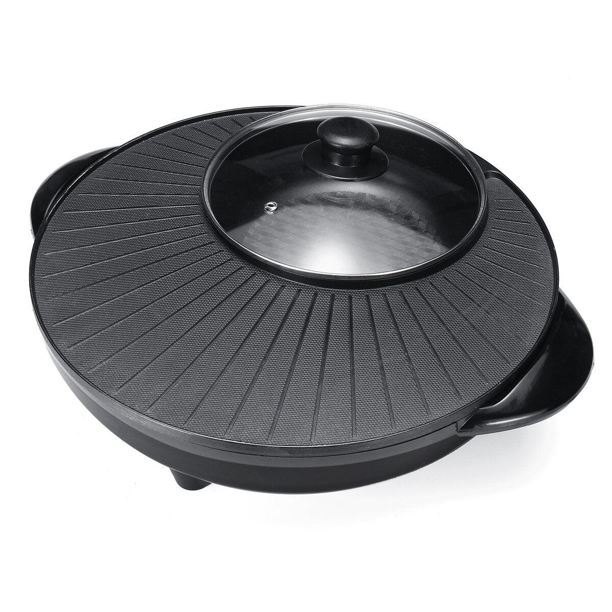 1600W 2 in 1 Electric Hotpot Oven Domestic Smokeless Barbecue Machine Pot