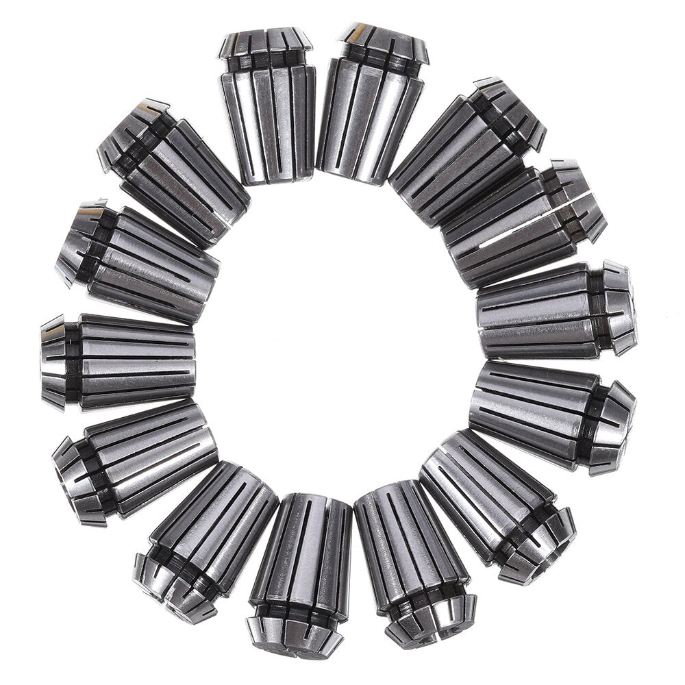 Collet Chuck Holder with 14PCS Spring Collet for CNC Milling Lathe Tool