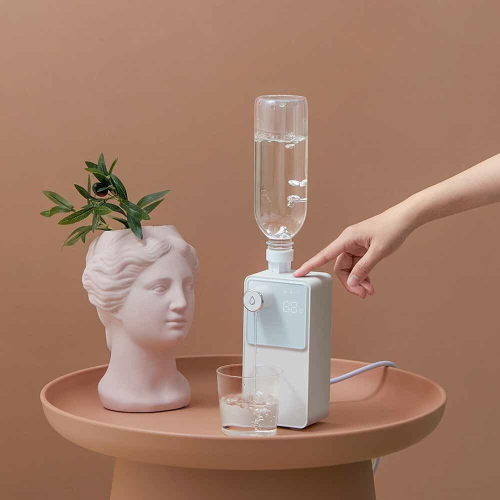 300W 1.3L Water Dispenser 3 Seconds Instant Heat 7 Stage Water Temperature Adjustment Large Screen Display Three Connection from