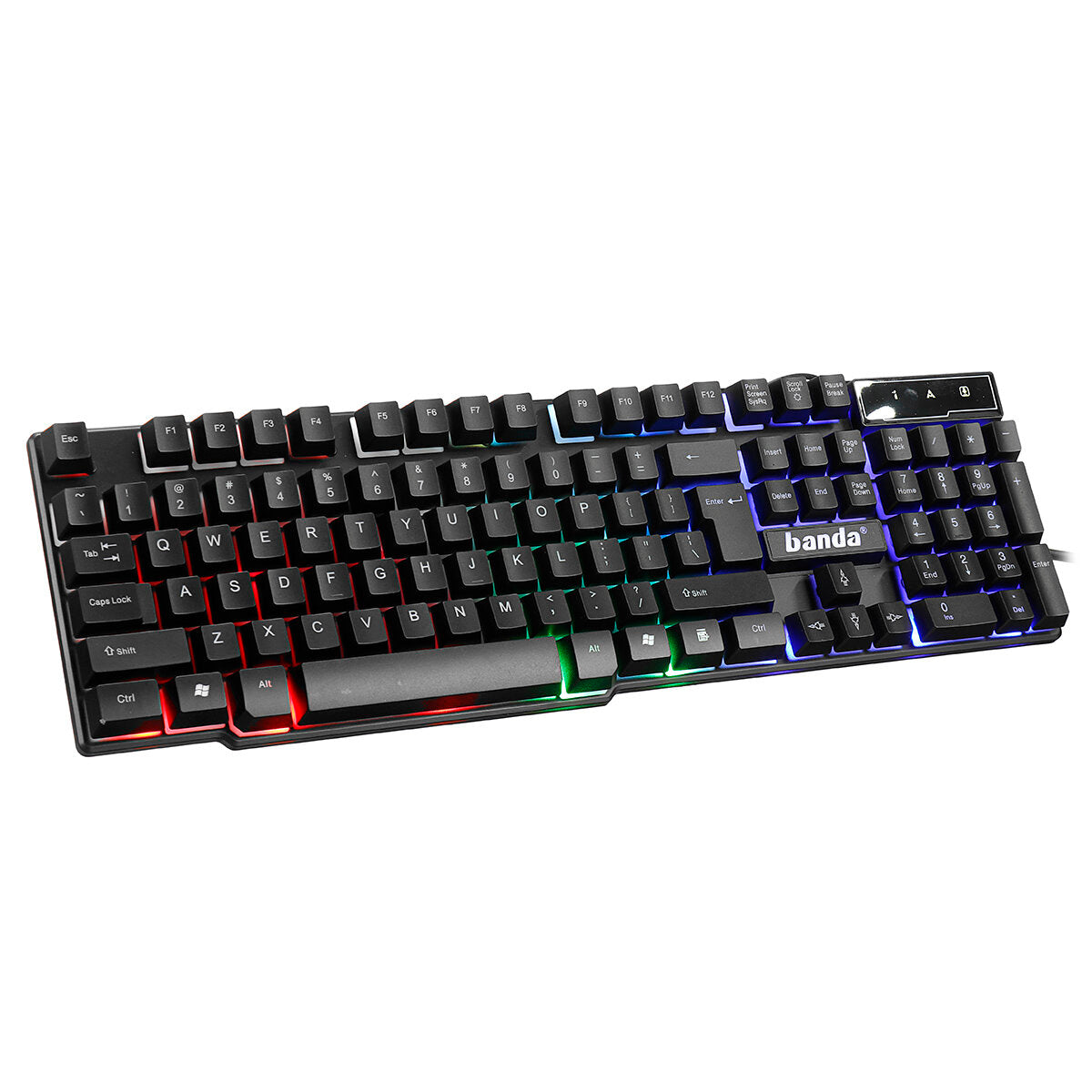 4Pcs Gaming Devices Set 104 Keys LED Backlit Gaming Keyboard 3600DPI Ergonomic Mouse 3.5mm Wired Headset Anti-slip Mouse Pad Combo