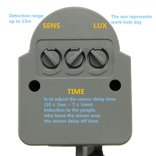 Human Infrared 12V Sensor Switch Light Sensor Monitoring Spot Lightts Pir Switch 180 Degree