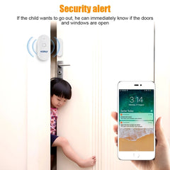 Smart WiFi Door Sensor Alarm Window Open /Closed Detector Magnetic Switch APP Control Works with Alexa Google Home