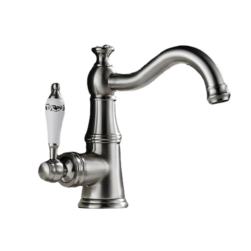 European Style Kitchen Sink Faucet Hot Cold Water Mixer Tap 360 Degree Swivel Good Valued Bathroom Modern