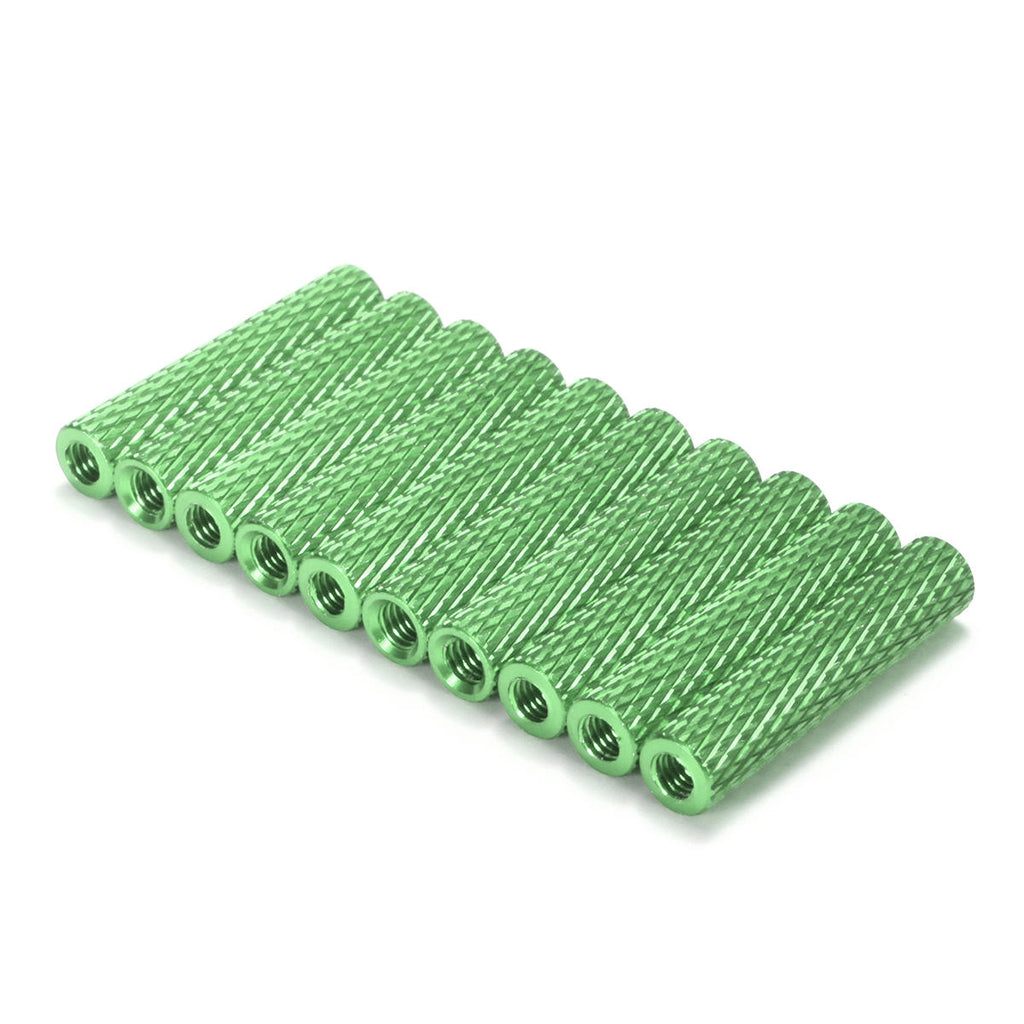 M3AS17 50Pcs M3 25mm Knurled Standoff Aluminum Alloy Anodized Spacer