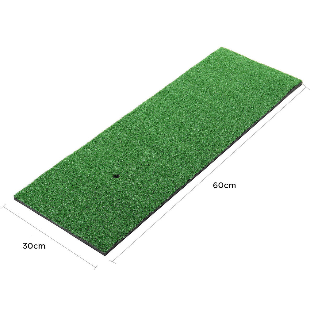 30x60/90cm Grass Golf Training Practice Mat Golf Oxford TEE Driving Hitting Range Mat Golf Turf Pitching Mat with Rubber Tee Holder Indoor Outdoor